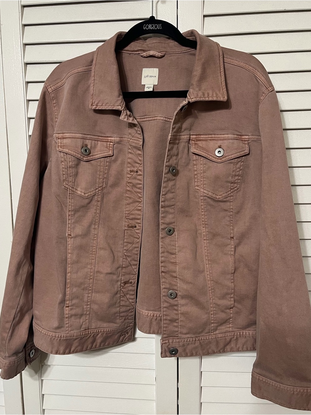 J. Jill Dusty Rose Cotton Jean Jacket